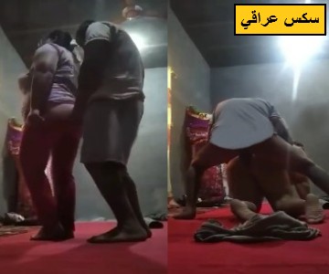 عراقي هايج ينيج جارته عالواقف ما يصبر تشلح ملابسها وهي تقله تعورني